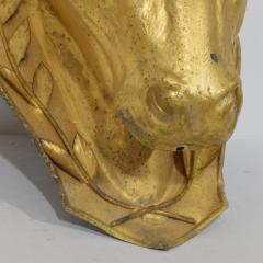 French 19th Century Rare Gilded Zinc Bulls Head Butchers Sign - 4109031