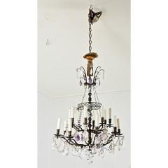 French 19th Century Rock Crystal and Amethyst Chandelier - 4455416