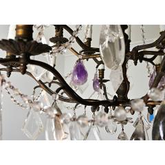 French 19th Century Rock Crystal and Amethyst Chandelier - 4455444