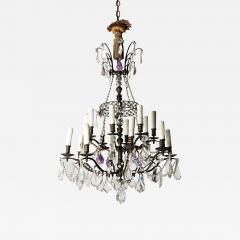 French 19th Century Rock Crystal and Amethyst Chandelier - 4483477