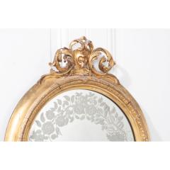 French 19th Century Round Gold Gilt Mirror - 1936164