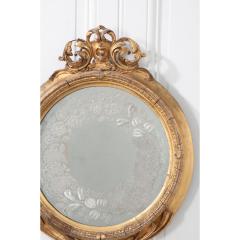 French 19th Century Round Gold Gilt Mirror - 1936168
