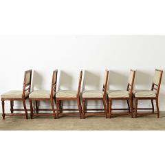 French 19th Century Set of Six Carved Oak Dining Chairs - 4473262