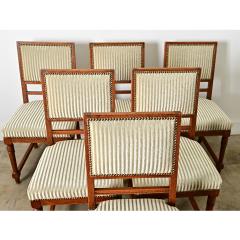 French 19th Century Set of Six Carved Oak Dining Chairs - 4473284