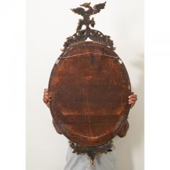 French 19th Century Silver Gold Gilt Oval Mirror - 3145475