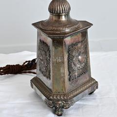 French 19th Century Silverplate Altar Candlestick Lamps - 4645635