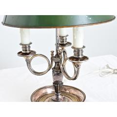 French 19th Century Silverplate Bouillotte Table Lamp - 4663698