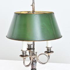 French 19th Century Silverplate Bouillotte Table Lamp - 4663701