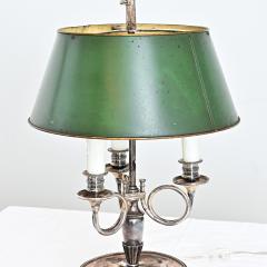 French 19th Century Silverplate Bouillotte Table Lamp - 4663703