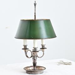 French 19th Century Silverplate Bouillotte Table Lamp - 4663713