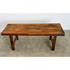French 19th Century Solid Beech Farm Table - 4578163