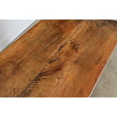 French 19th Century Solid Beech Farm Table - 4578167
