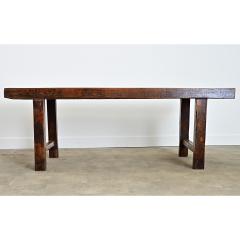 French 19th Century Solid Beech Farm Table - 4578183