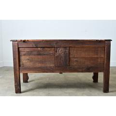 French 19th Century Solid Oak Carved Coffer - 4798321