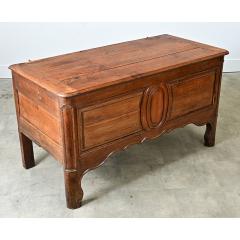 French 19th Century Solid Oak Carved Coffer - 4798323