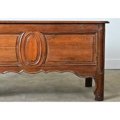 French 19th Century Solid Oak Carved Coffer - 4798346
