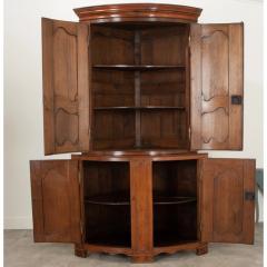 French 19th Century Solid Oak Corner Buffet a deux Corps - 2824024