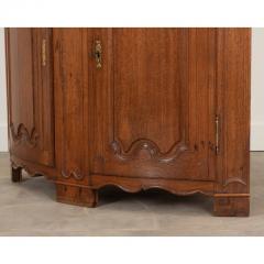 French 19th Century Solid Oak Corner Buffet a deux Corps - 2824044