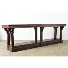 French 19th Century Solid Oak Drapery Table - 4147379