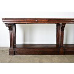 French 19th Century Solid Oak Drapery Table - 4147397