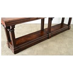French 19th Century Solid Oak Drapery Table - 4147451
