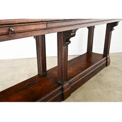 French 19th Century Solid Oak Drapery Table - 4147460