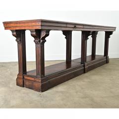 French 19th Century Solid Oak Drapery Table - 4147478