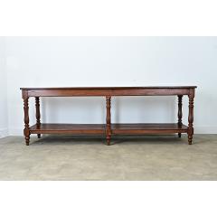 French 19th Century Solid Oak Drapery Table - 4798396