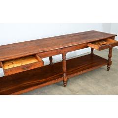 French 19th Century Solid Oak Drapery Table - 4798399