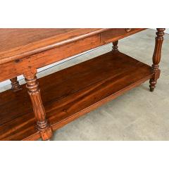 French 19th Century Solid Oak Drapery Table - 4798427