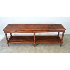 French 19th Century Solid Oak Drapery Table - 4798429