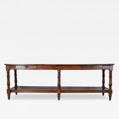 French 19th Century Solid Oak Drapery Table - 4801223