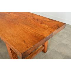 French 19th Century Solid Oak Farm Table - 4282125
