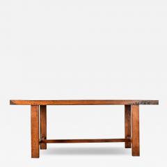 French 19th Century Solid Oak Farm Table - 4290965