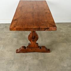 French 19th Century Solid Oak Trestle Table - 3954747
