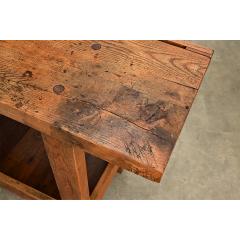 French 19th Century Solid Oak Workbench - 4759191