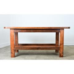 French 19th Century Solid Oak Workbench - 4798354