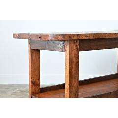 French 19th Century Solid Oak Workbench - 4798357