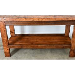 French 19th Century Solid Oak Workbench - 4798398
