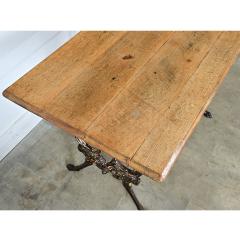French 19th Century Tavern Table with Oak Top - 4798705