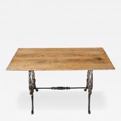 French 19th Century Tavern Table with Oak Top - 4801308