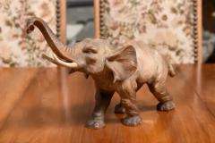 French 19th Century Terracotta Sculpture Depicting a Walking Asian Elephant - 3544755