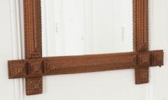 French 19th Century Tramp Art Frame with Mirror - 1469233