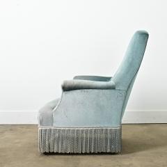 French 19th Century Velvet Armchair with Fringe - 4337004