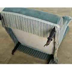 French 19th Century Velvet Armchair with Fringe - 4337008