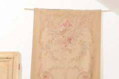 French 19th Century Vertical Hand Woven Tapestry with Floral D cor and Volutes - 3417064