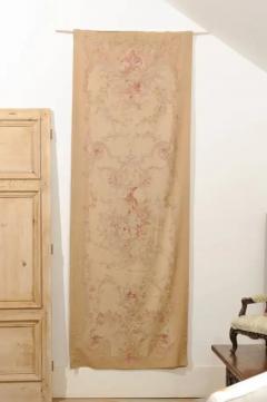 French 19th Century Vertical Hand Woven Tapestry with Floral D cor and Volutes - 3417065