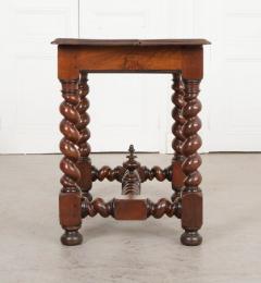 French 19th Century Walnut Barley Twist Writing Table - 1188924