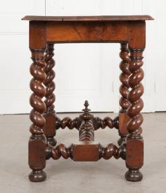 French 19th Century Walnut Barley Twist Writing Table - 1188925