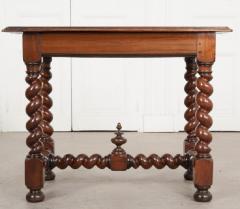 French 19th Century Walnut Barley Twist Writing Table - 1188926